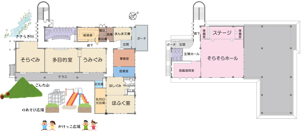 ひえだ保育園案内図画像